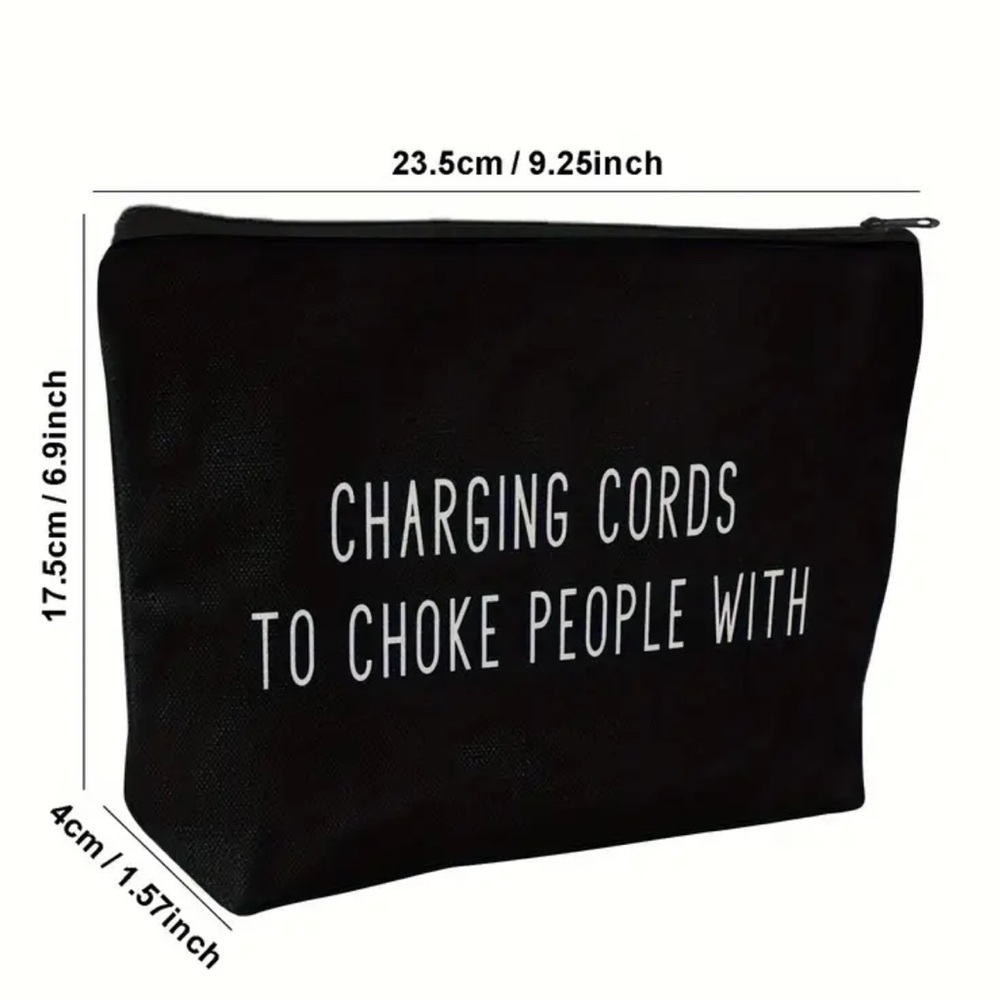 Black Charging Cords To Choke People With Makeup Bag - Picture 3 of 3